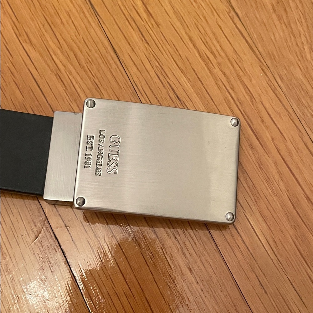 Guess Black Belt with Silver Buckle